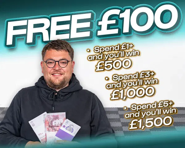 FREE ENTRY - WIN £100 | SPEND £1- £5+ & WIN EXTRA CASH!