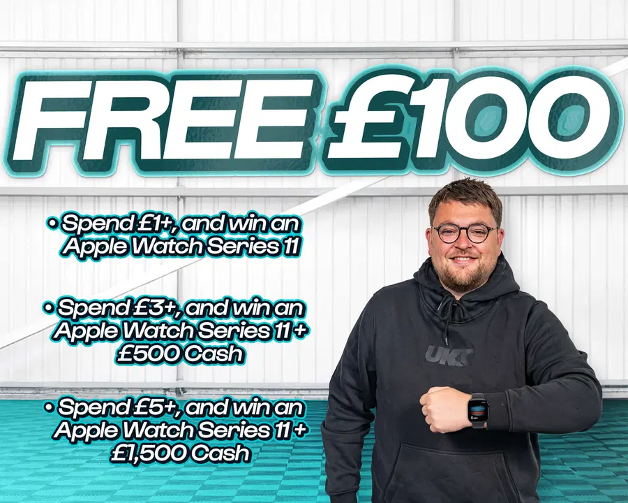 FREE ENTRY - WIN £100 | SPEND £1-£5+ AND WIN AN APPLE WATCH SERIES 11 & CASH!