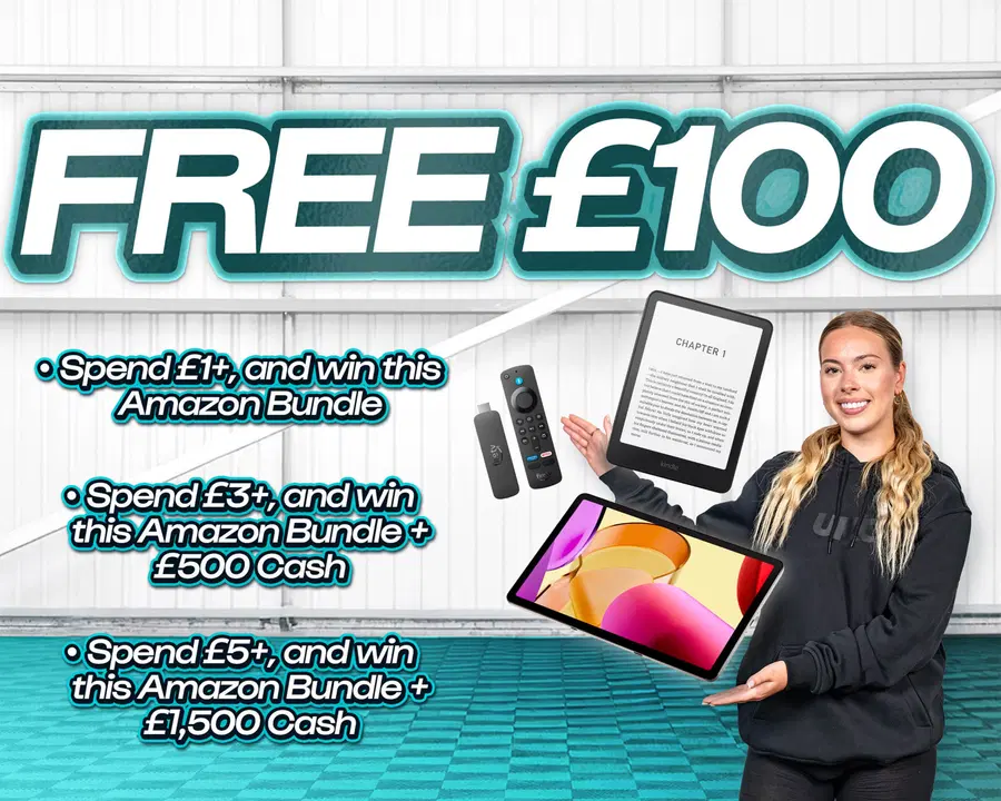 FREE ENTRY - WIN £100 | SPEND £1-£5+ AND WIN THIS AMAZON BUNDLE & CASH!