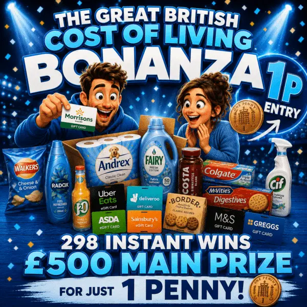 The Great British Cost of Living Bonanza #76 – £500 Main Prize
