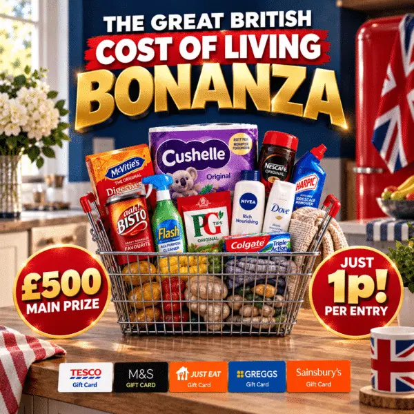 The Great British Cost of Living Bonanza #79 – £500 Main Prize