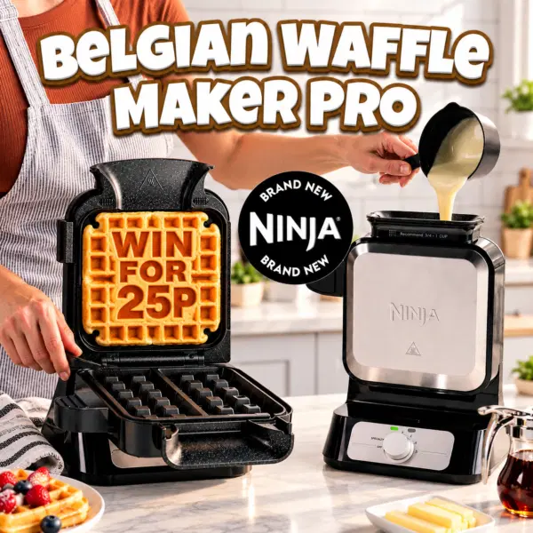 NEW Ninja Belgian Waffle Maker Pro OR £90