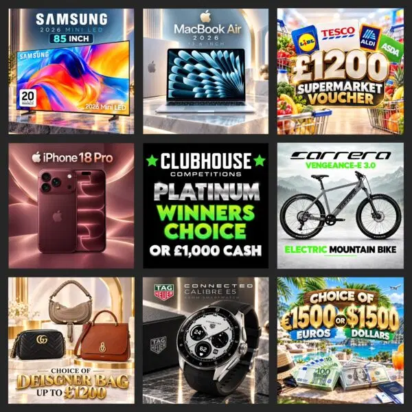Platinum Winners Choice OR £1,000 Cash