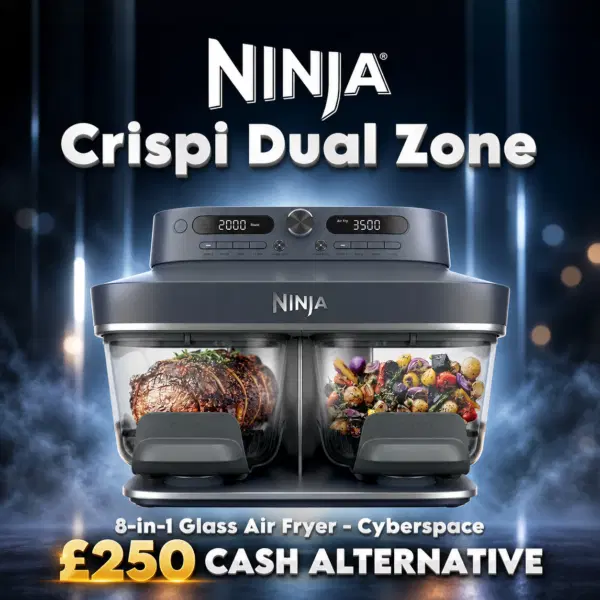 Ninja CRISPi DualZone 8-in-1 Glass Air Fryer OR £250