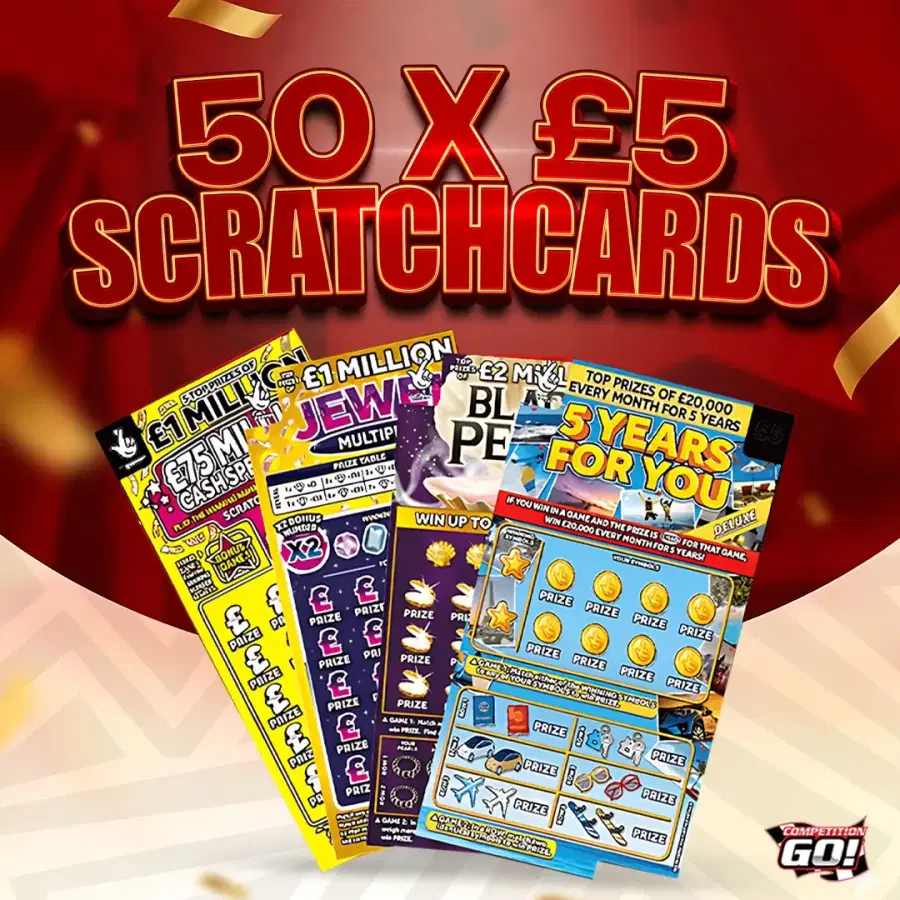 50 X £5 SCRATCHCARDS