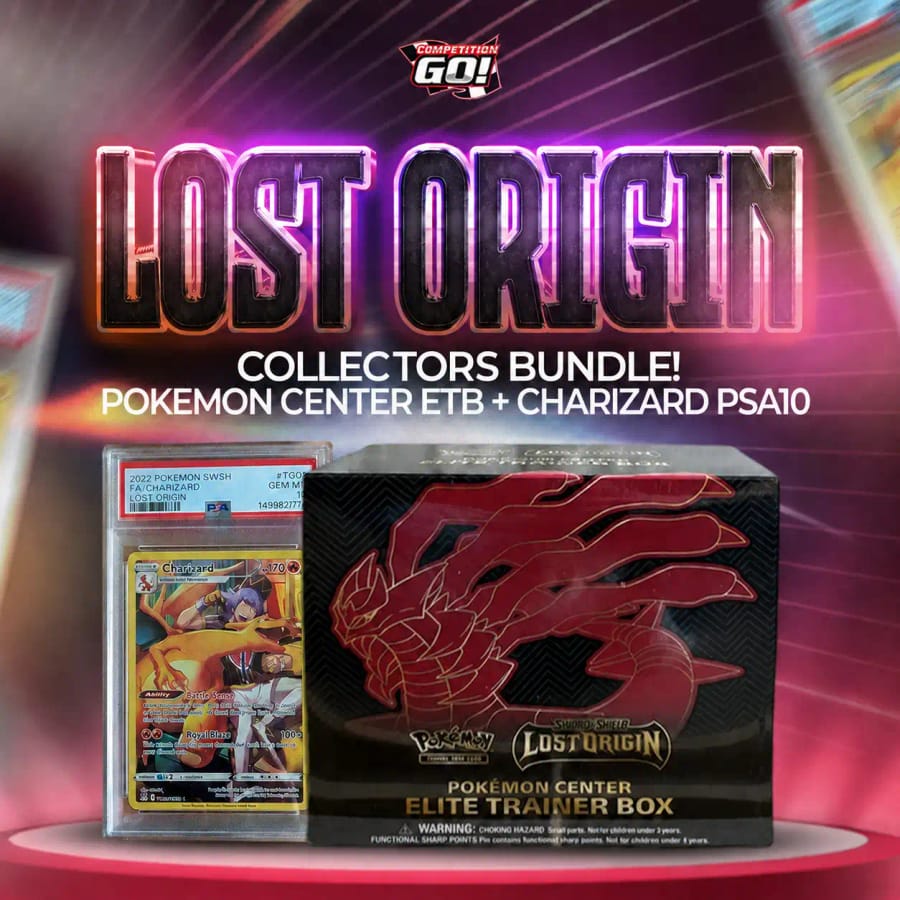 LOST ORIGIN COLLECTORS BUNDLE! POKEMON CENTER ETB + CHARIZARD PSA10