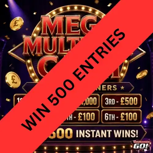 WIN 500 ENTRIES INTO MEGA MULTIWIN CASH UNIQUE WINNERS + 4 GOLDEN TICKETS