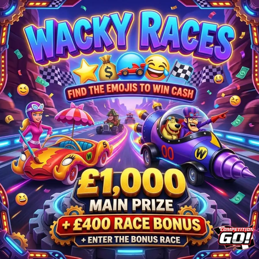 WACKY RACES - FIND THE EMOJIS TO WIN CASH + ENTER THE BONUS RACE