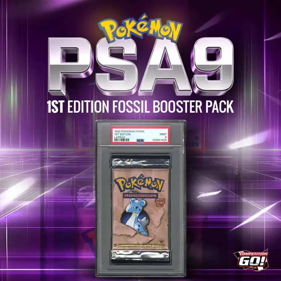 PSA9 - 1ST EDITION FOSSIL BOOSTER PACK
