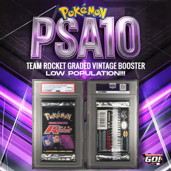 PSA10 - TEAM ROCKET GRADED VINTAGE BOOSTER - LOW POPULATION!!!