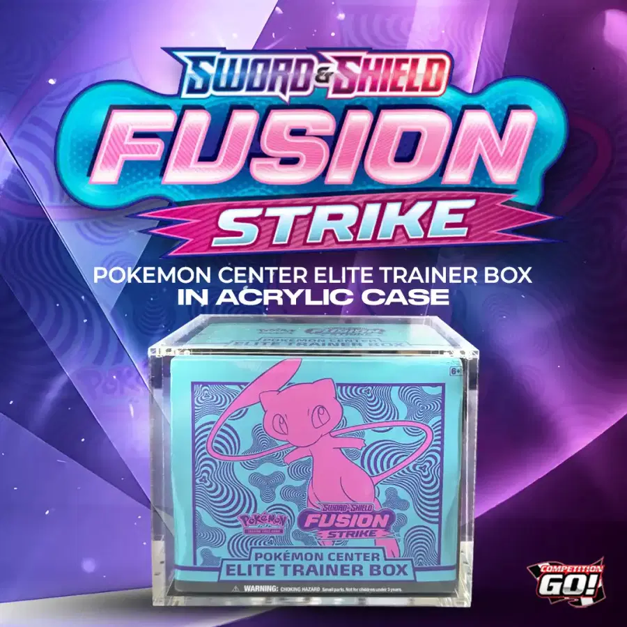 FUSION STRIKE POKEMON CENTER ELITE TRAINER BOX IN ACRYLIC CASE