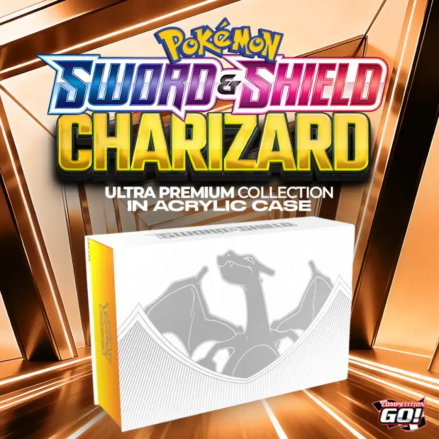SWORD & SHIELD CHARIZARD ULTRA PREMIUM COLLECTION IN ACRYLIC CASE