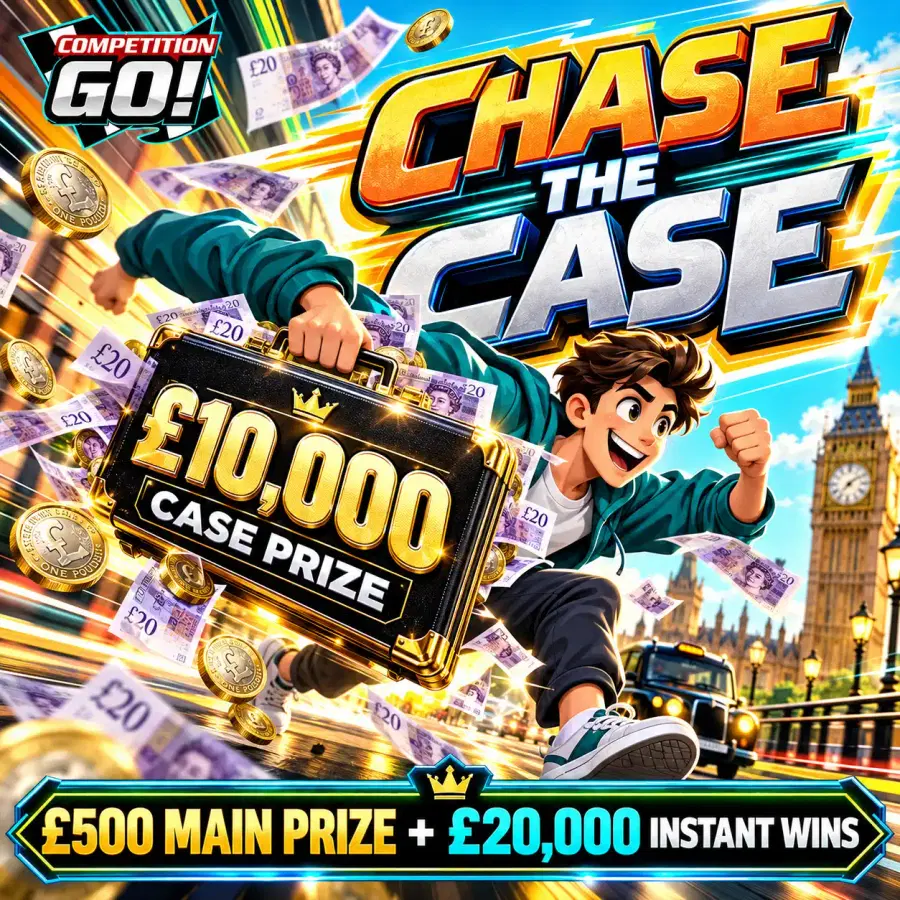 CHASE THE CASE £10,000 CASE + £20,000 INSTANT WINS & £500 MAIN PRIZE