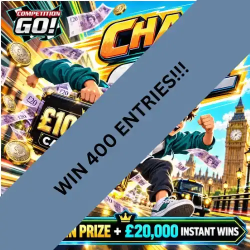 WIN 400 ENTRIES INTO: CHASE THE CASE £10,000 CASE + £20,000 INSTANT WINS & £500 MAIN PRIZE + 4 GOLDEN TICKETS