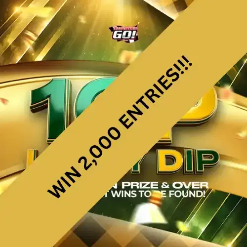 WIN 2,000 ENTRIES INTO: 10P LUCKY DIP - £500 MAIN PRIZE & OVER 400 INSTANT WINS TO BE FOUND - INCLUDING ALL NEW CASH WHEEL SPIN KEYS! + 4 GOLDEN TICKETS #2 (Copy) (Copy)