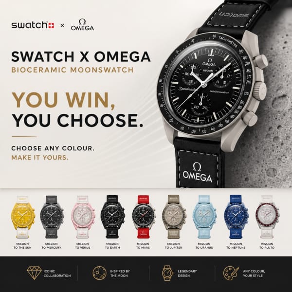 Win This Swatch x Omega Moonswatch – Choose Your Colour