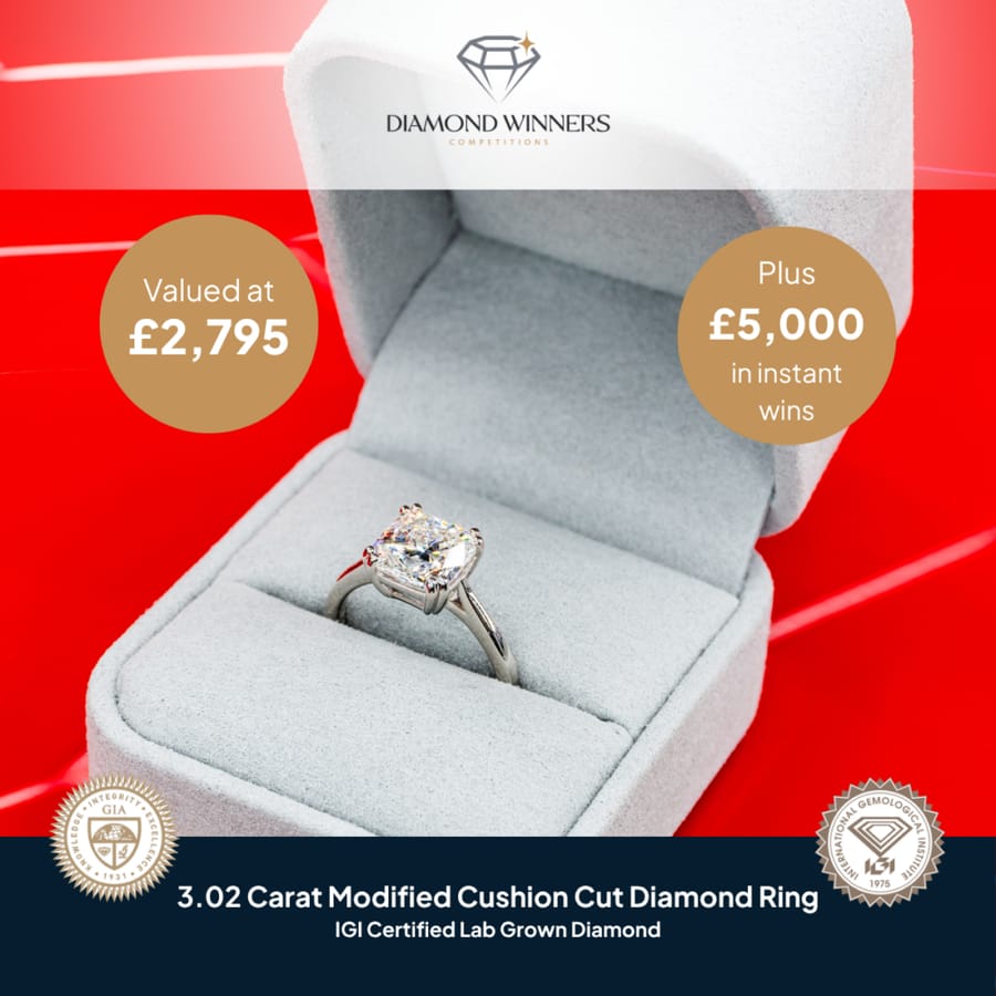 3.02ct Diamond Ring! + £5,000 in cash prizes!