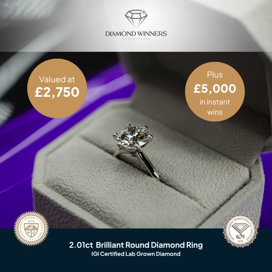2.01ct Diamond Ring! + £5,000 in cash prizes!