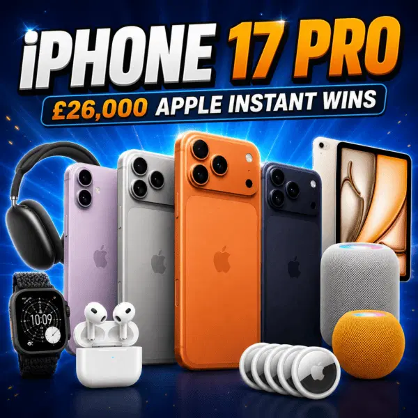 iPhone 17 Pro End Prize + £26,000 Apple Instant Wins!