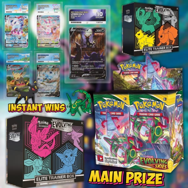 £10,000 Evolving Skies Instant Wins + Booster Box End Prize!
