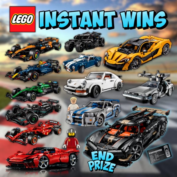 £15,000 LEGO Car Instant Wins + LEGO Koenigsegg End Prize! – AUTO DRAW