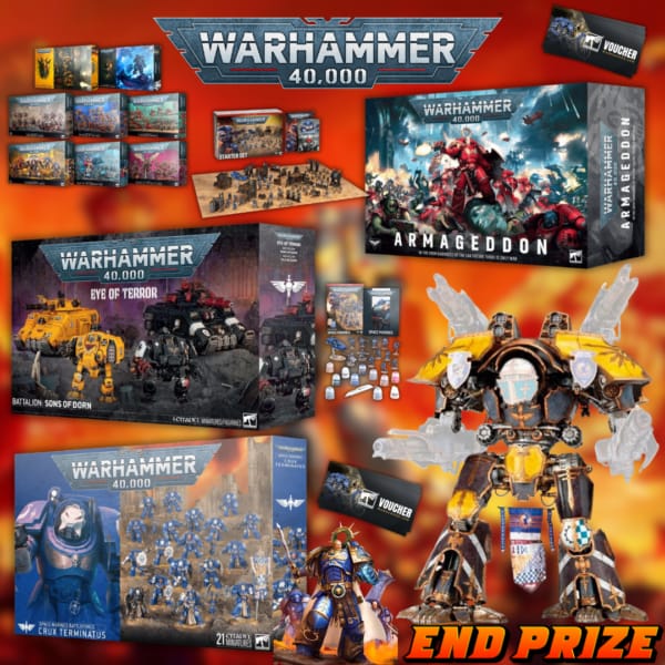 Warhammer 40K £10,000 Instant Wins + Warlord Titan Body End Prize!