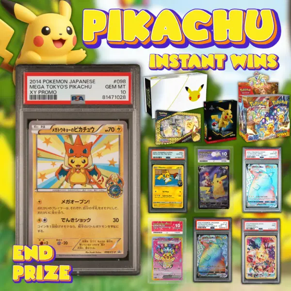 PSA 10 Tokyo’s Pikachu + £10,000 Pikachu Instant Wins!