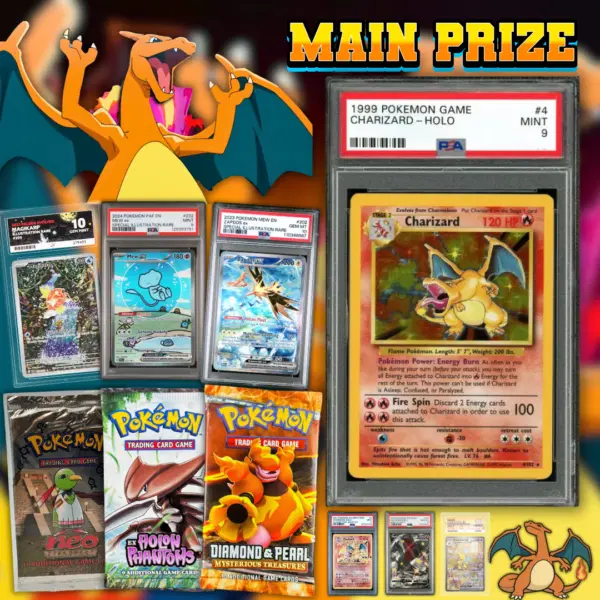 PSA 9 Vintage Charizard + £10,000 Instant Wins!