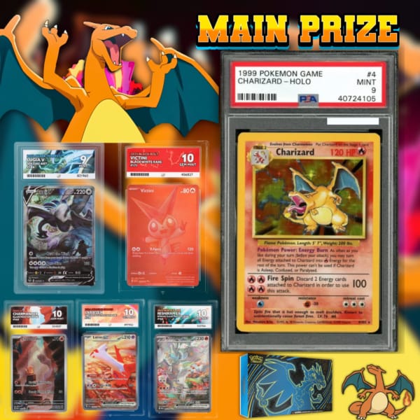 PSA 9 Vintage Charizard + £9,000 Instant Wins!