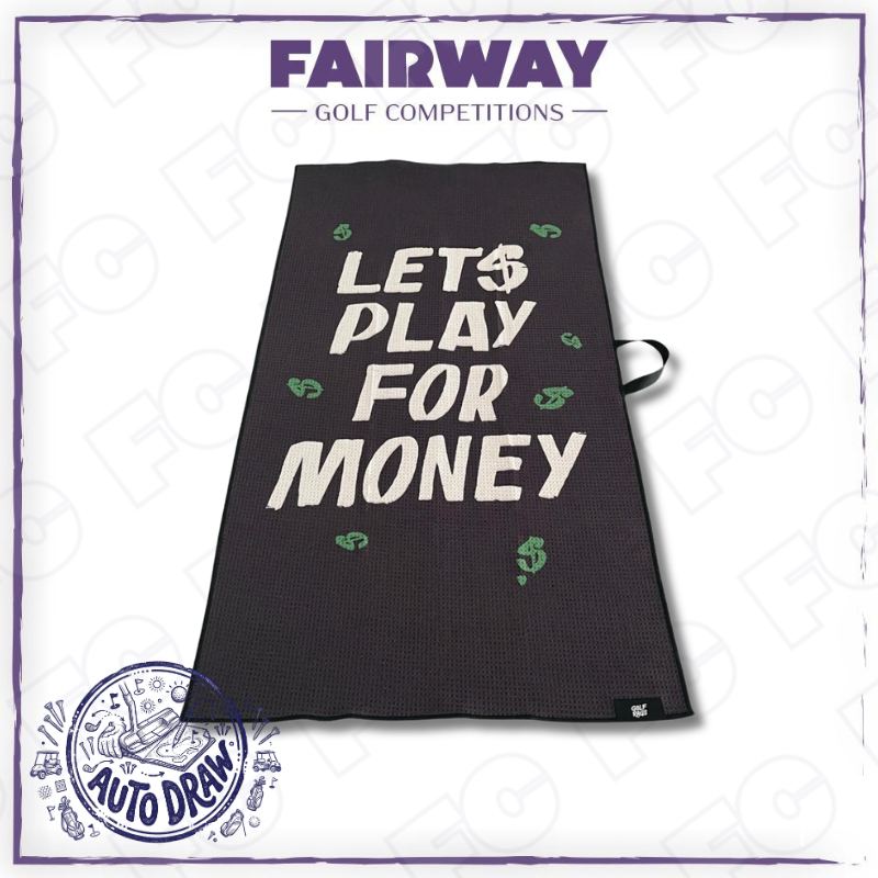 WIN a Golf Rags Lets Play for Money Waffle Golf Towel – AUTO DRAW