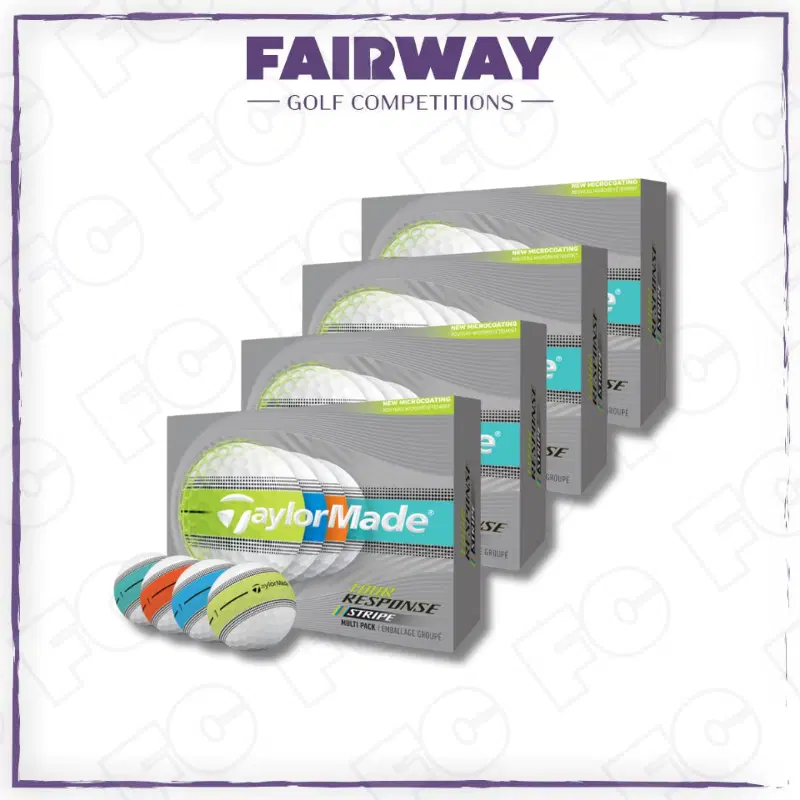 WIN 4 dozen TaylorMade Tour Response Neon Stripe Golf Balls!
