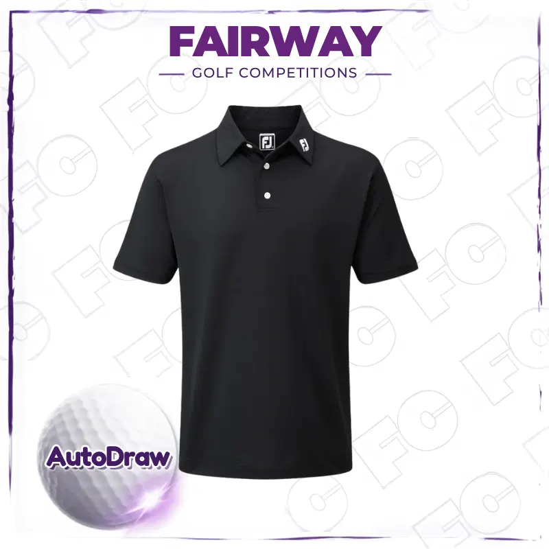 WIN FootJoy Men’s Stretch Pique Solid Colour Golf Polo Shirt – CUSTOMISABLE! – AUTO DRAW