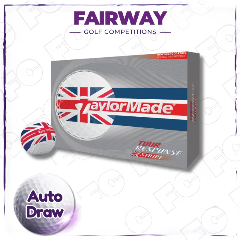 WIN 1 Dozen Taylormade Tour Response Stripe UK Golf Balls! – AUTO DRAW