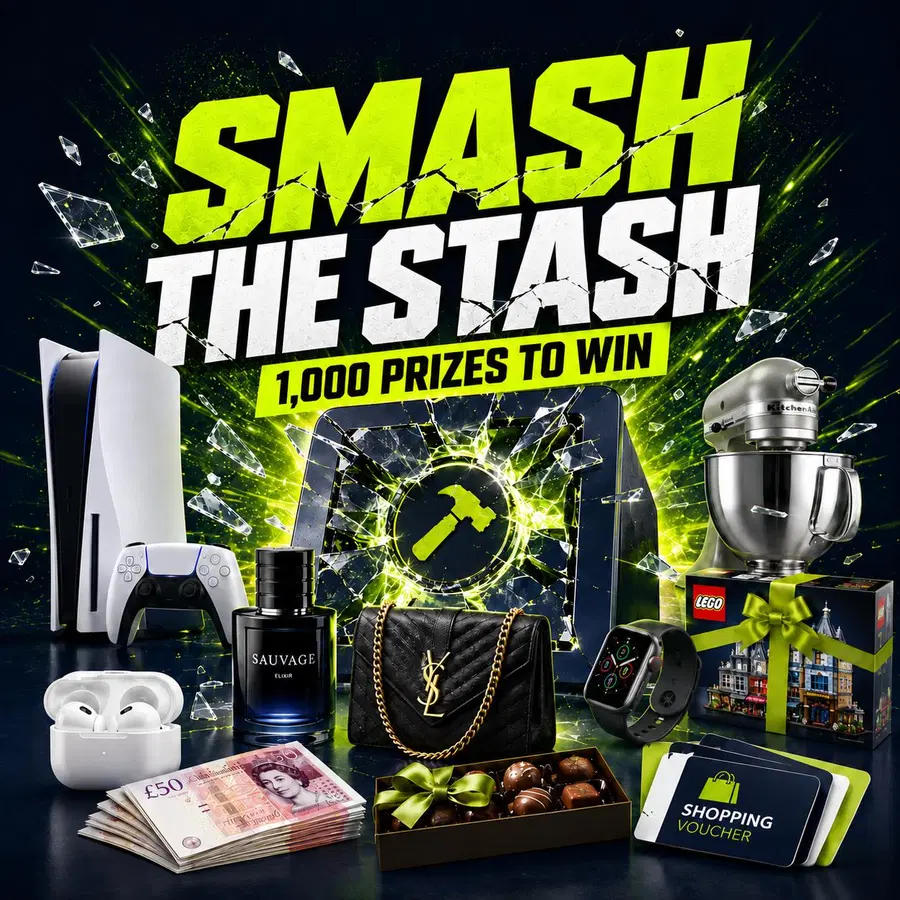 SMASH THE STASH! 1,000 prizes to win INSTANTLY!