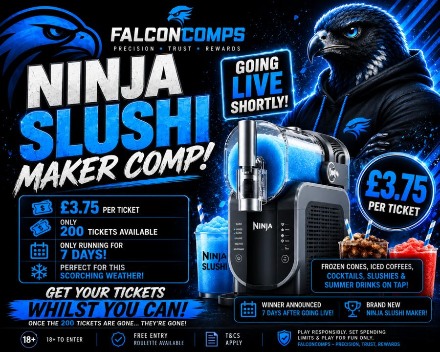 NINJA SLUSHi FS301UK Frozen Drink Maker – Artic Blue & Grey or £250 Cash Alternative