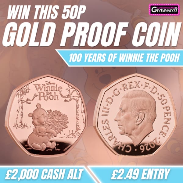 50p Gold Proof Coin – 100 Years of Winnie the Pooh or £2,000 Cash alt