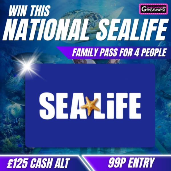 National SEA LIFE Centre Family Pass or £125 Cash alt