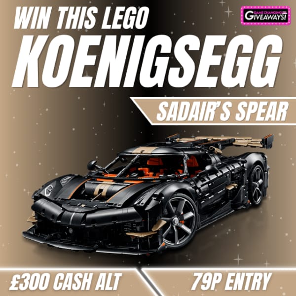 LEGO Koenigsegg Sadair’s Spear or £300 Cash alt