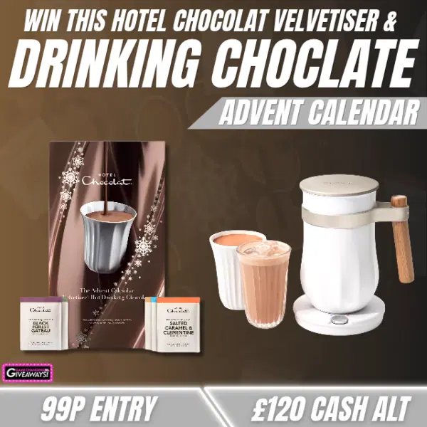 Hotel Chocolat Velvetiser & Drinking Chocolate Advent Calendar or £120 Cash alt