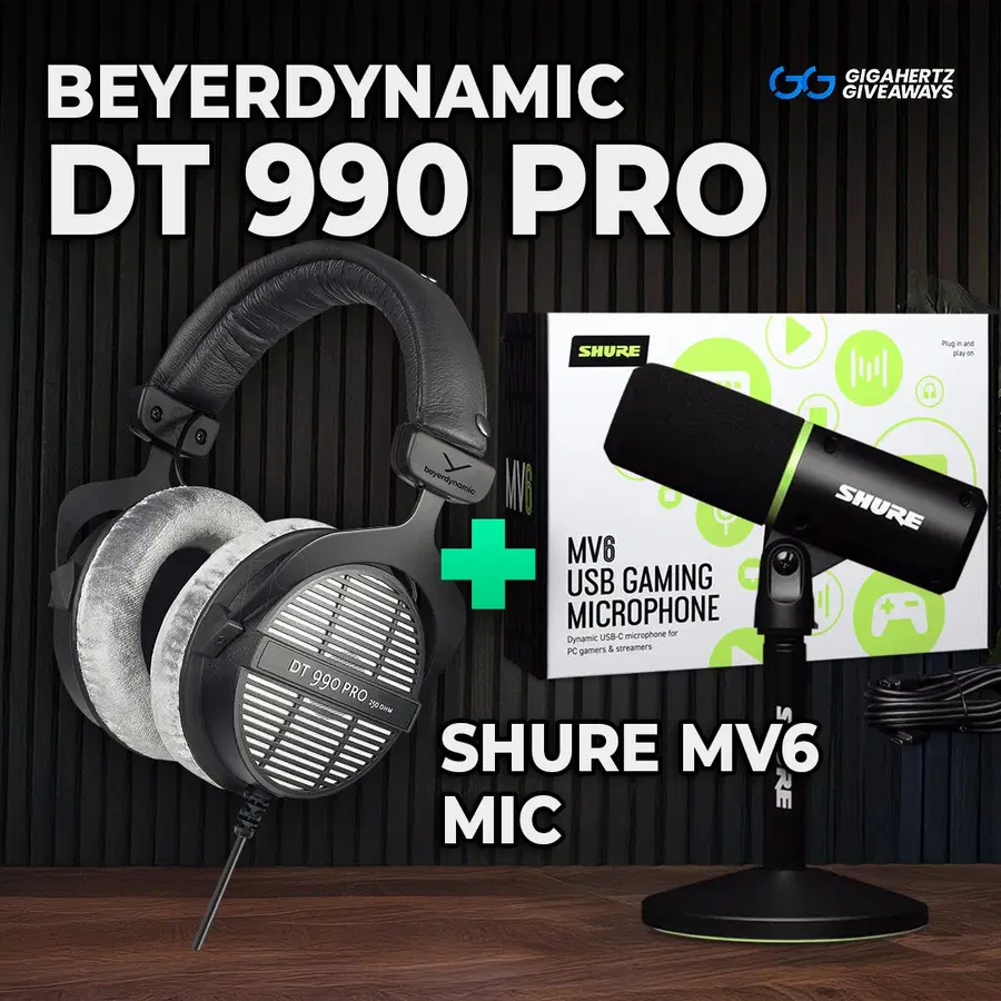 Beyerdynamic DT990 Pro + Shure MV6 Bundle