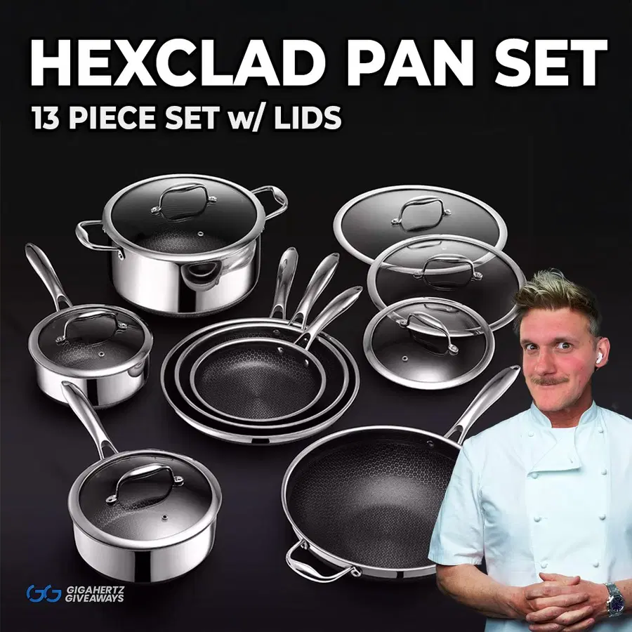 13pc Hexclad Cookware Set