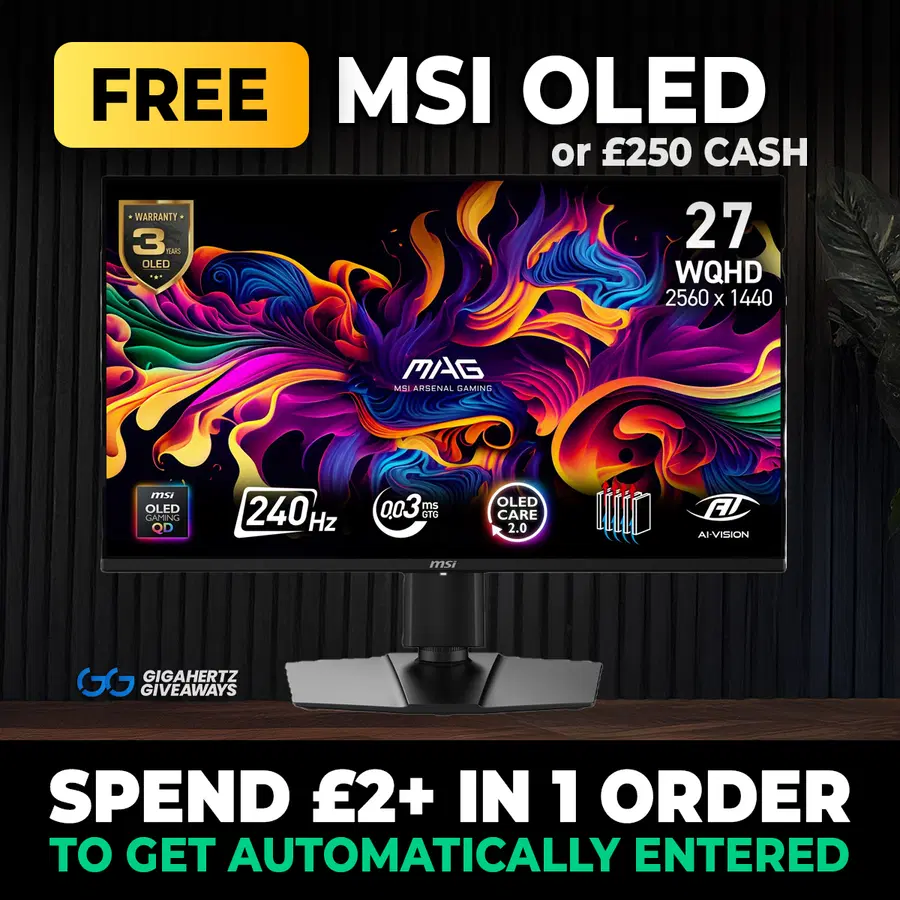 FREE | MSI 27″ 1440p OLED 240Hz Monitor
