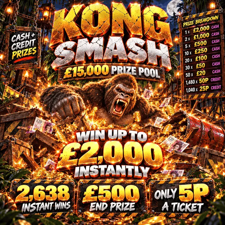 KONG SMASH – £15,000 PRIZE POOL