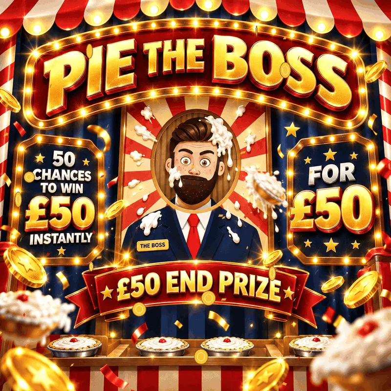 PIE THE BOSS FOR £50!