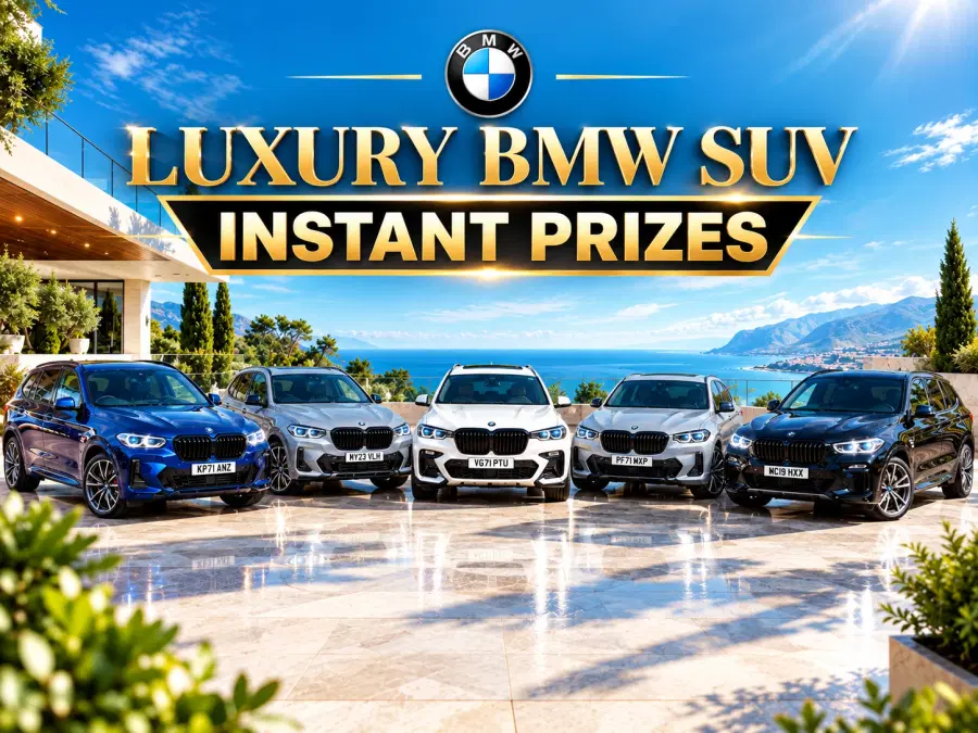 BMW SUV INSTANT PRIZES — £5,000 END PRIZE