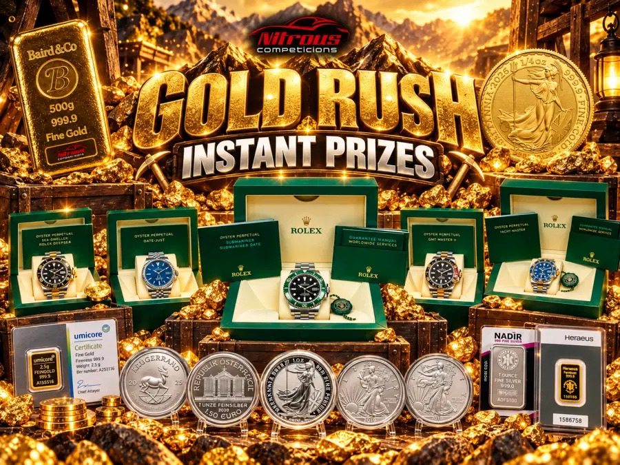 GOLD RUSH Instant Prizes - £2,500 End Prize