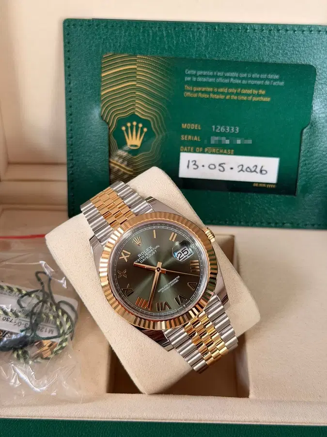 2026 Rolex Wimbeldon Dial Olive Face (UNWORN)