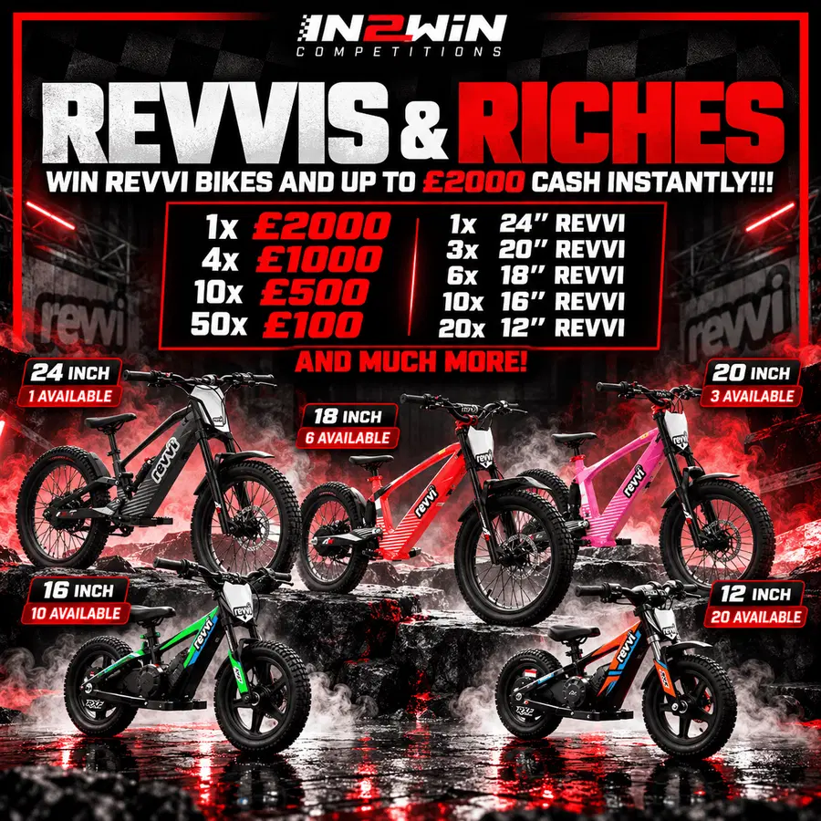 Revvis & Riches – Instant Win Competition! Revvi Bike End Prize! 50/50 Chance of an instant prize (Copy)