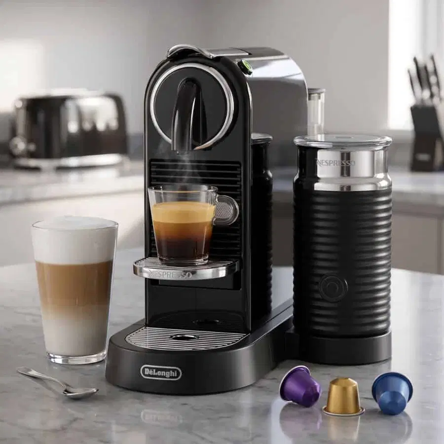 Nespresso Citiz Capsule Coffee Machine & Aeroccino Milk Frother