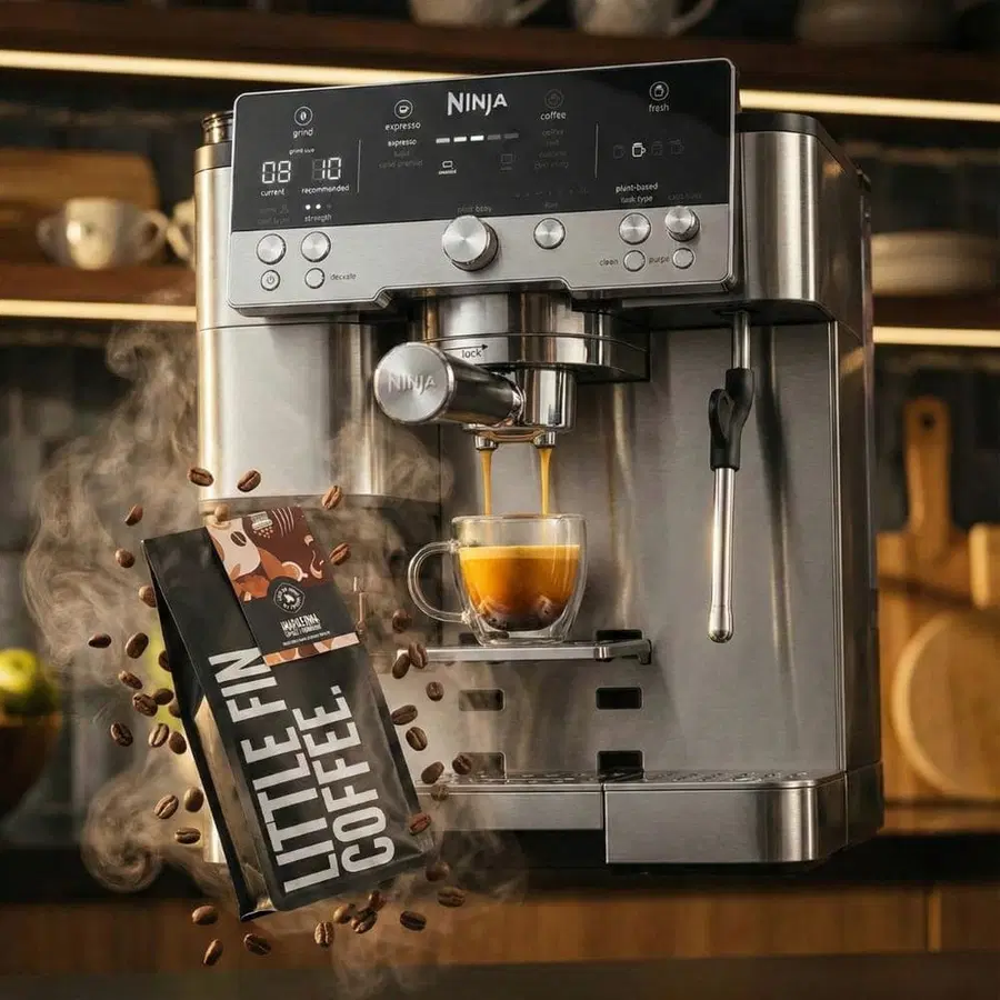 Ninja Luxe Café Premier Espresso Machine with 500g Little Fin Coffee